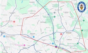 Police are extending Section 60 powers across this area of Walsall