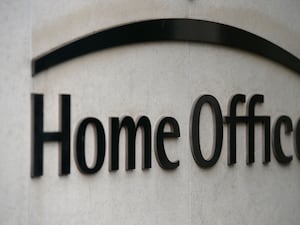 A view of signage for the Home Office in Westminster, London