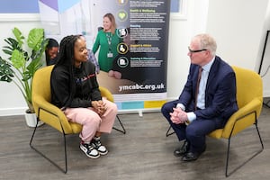 Clotilda Tiguera with West Midlands Mayor Richard Parker. PIC: West Midlands Combined Authority