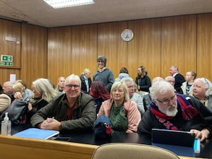 The packed public gallery at the meeting. Photo: Kerry Ashdown