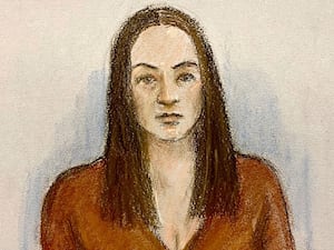 Court artist sketch of Katrin Ivanova