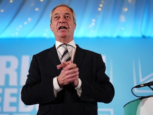 Reform UK leader Nigel Farage speaking during the Reform UK North West Essex conference at Parklands Quendon Hall, in Quendon, Essex