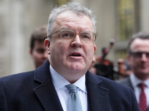 Lord Tom Watson reading a statement outside the Rolls Building in London on Wednesday (Lucy North/PA)