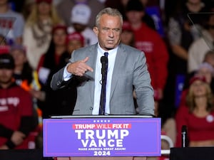 Robert F Kennedy Jr speaks at a campaign event in Milwaukee