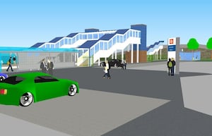 An artist's impression of what the new Willenhall Railway Station will look like