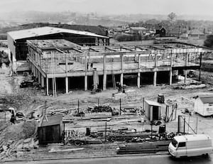 Construction of the Shropshire Star office at Ketley during the winter of 1963/64