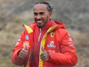 Lewis Hamilton smiles