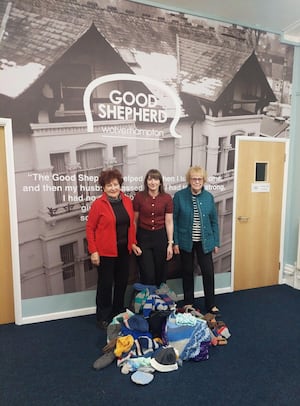 Jo, Lucy Cox and Sue at the Good Shepherd 