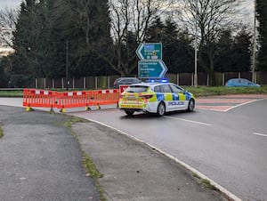 Police at the scene of the fatal crash in Halesowen