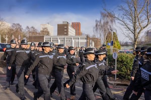 Officers at passing out parade on Friday