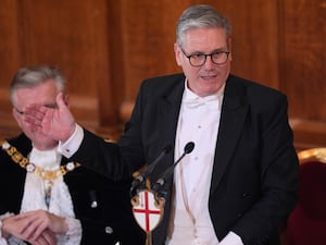 Prime Minister Sir Keir Starmer speaks during the annual Lord Mayor’s Banquet at the Guildhall in central London