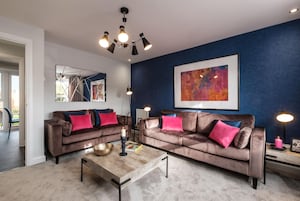 A typical living room on Barratt Homes' Staffordshire development