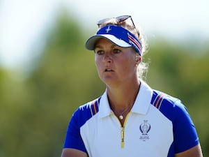 Europe’s Anna Nordqvist looks on at the 2023 Solheim Cup