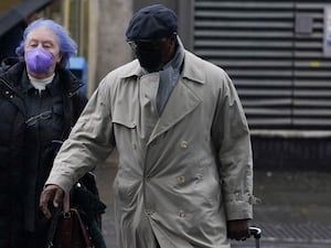 Inspector Charles Ehikioya arrives at a Metropolitan Police misconduct hearing at Palestra House