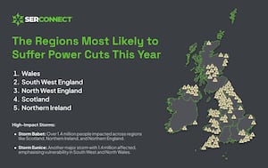 The regions most likely to suffer power cuts this year