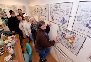  A local art group called Maths & English Made Easy Through Art have an exhibition at The Museum of Cannock Chase based on local poet Nancy Foster.
Pictured is group leader Clair Harris with some of the students who created the artwork.