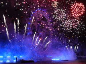 Fireworks over London Eye for New Year’s celebrations