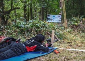 Lying down for the prone shot