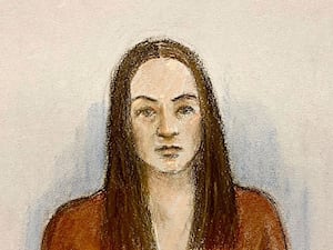 Court artist sketch of Bulgarian national Katrin Ivanova appearing via video link at Westminster Magistrates’ Court