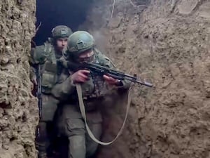 Russian combat training in trench conditions