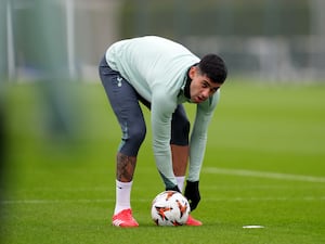 Cristian Romero returned to Tottenham training on Wednesday