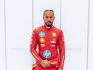 Handout photo provided by Scuderia Ferrari of new driver Lewis Hamilton