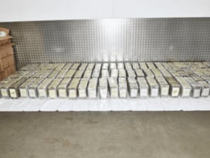 Blocks of cocaine worth £80 million which were discovered in a shipping container in Tilbury Docks, Essex, in December last year