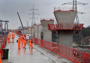 On-site at the HS2 'Delta Junction' viaduct works