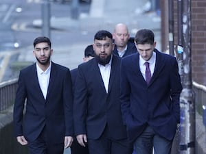 Mohammed Fahir Amaaz and Muhammed Amaad arrive at Liverpool Magistrates’ Court (Peter Byrne/PA)