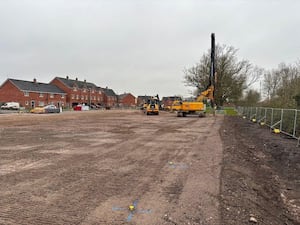 Building work started at the site.