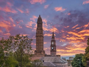 A view of Greenock at sunset