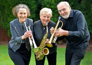 Doorknobs band members Sue Davidson with Sylvia and Glyn Barratt.