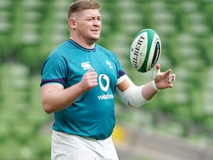 Ireland prop Tadhg Furlong during training at the Aviva Stadium