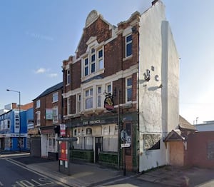 The logo of North Worcester Brewery is cast into the apex of the gable