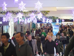 Crowds in Newcastle's Eldon Square shopping centre on the Saturday before Christmas