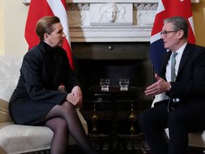 Sir Keir Starmer welcomes Prime Minister of Denmark Mette Frederiksen to 10 Downing Street (Kirsty Wigglesworth/PA)