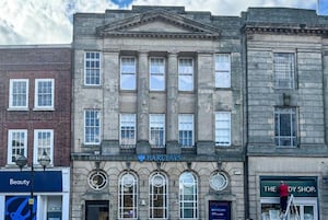 Stafford town centre’s branch of Barclays Bank, on the market with Eddisons