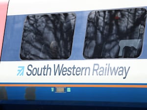 South Western Railway logo on a train