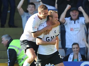 Chris Birchall, right, in action for Port Vale during his playing career