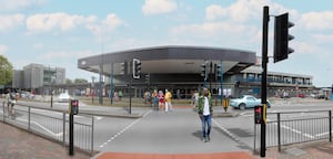 Computer image of how Stafford Railway Station will look