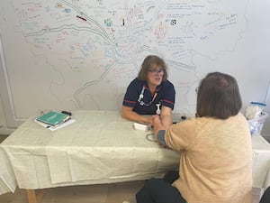 Lesley Thorpe, Black Country ICB delivering blood pressure check 