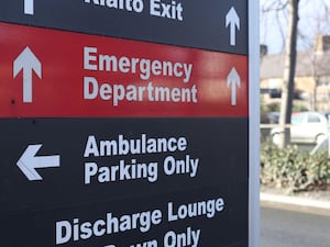 An emergency department sign