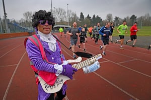  Mark Sinclair was at the  Dudley Park Run, Dell Stadium on Saturday,  to volunteer and thank fellow runners for their help after he suffered a heart attack.