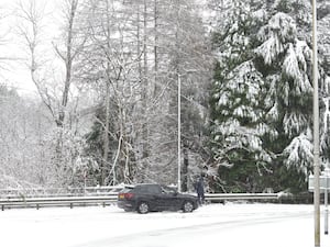 A car in snowy weather