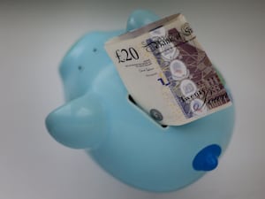 A piggy bank with money