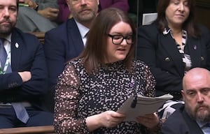 Stafford MP Leigh Ingham, during PMQs on January 22, 2025. Screen grab from parliamentlive.tv