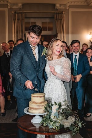 Julien and Clara on their wedding day (credit Peapod Media Services)