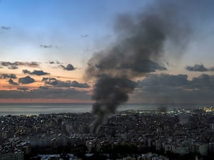 Smoke rises following an Israeli air strike in Beirut, Lebanon