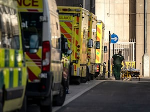 Ambulances lined up