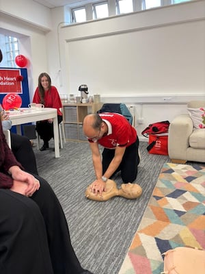 As well as making the donation, Morro invited the BHF to provide CPR and defibrillator training recently